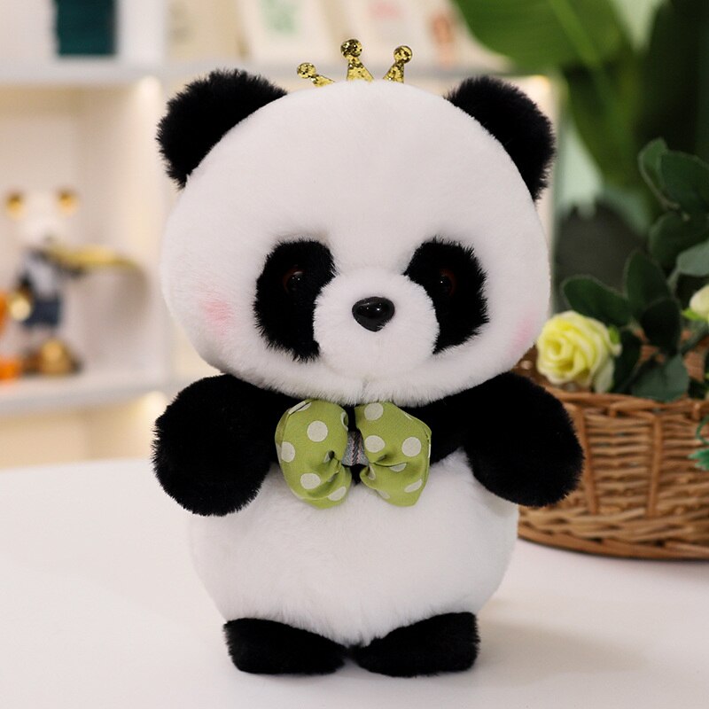 Cute Animal(Penguin/Duck/Frog/Panda/Elephant/Pig) With Crown Plush Toys 25cm