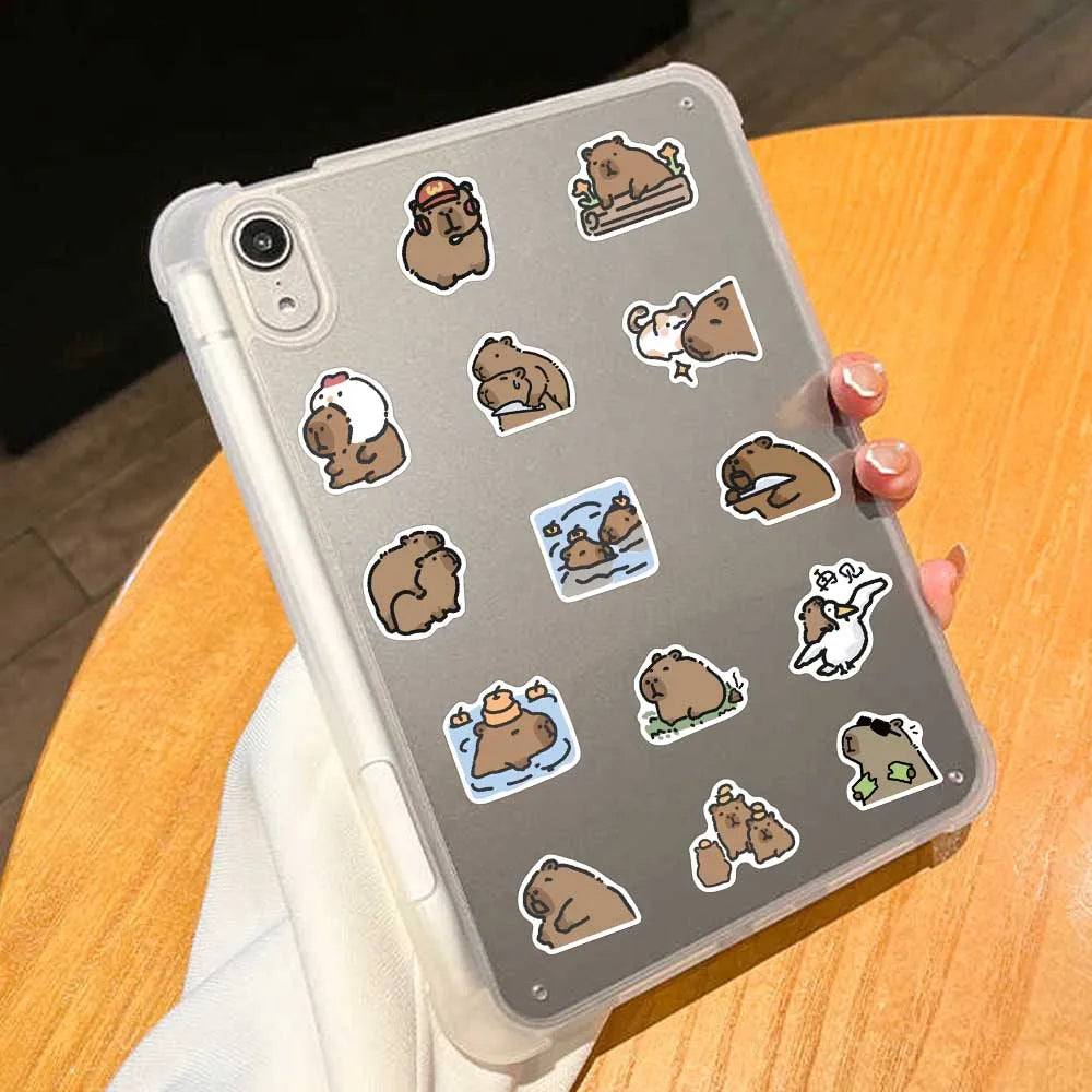 50/100 pcs Cute Capybara Stickers