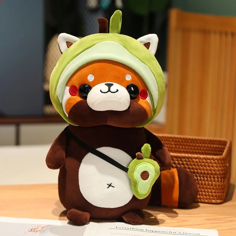 Red Panda Dress Up Plush Toys 30/40cm - Bear/Rabbit/Sun Flower/Unicorn/Dinosaur/Avocado/Blue