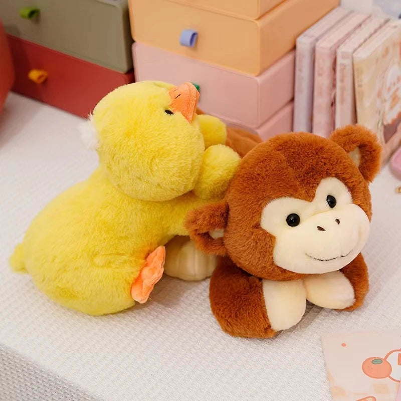 Cute Animal (Pig/Tiger/Leopard/Monkey/Dog/Duck) Plush Toys 28cm - 6 Styles