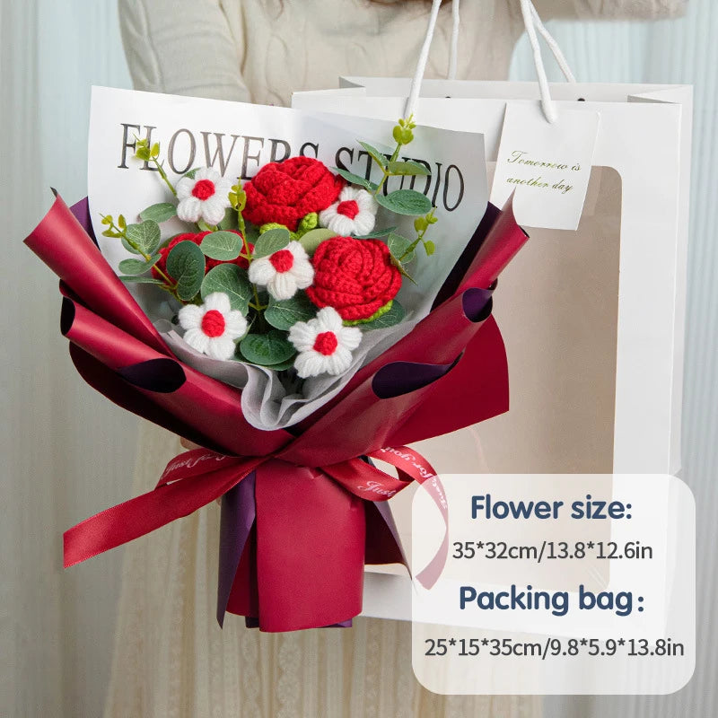 Cotton Rope Handmade Flower and Bag Bouquets -9 Styles