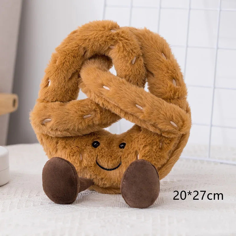 Cute Food Series(Croissant/Pritzel/Bread) Plush Toys 18-20cm