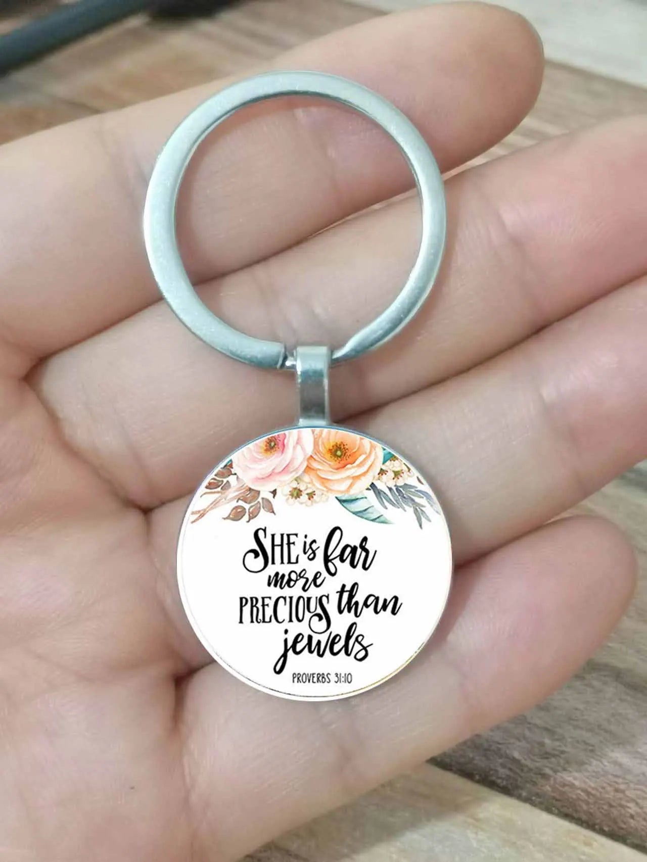 Keychain With The Bible Verse/Positive Message - 13 Styles