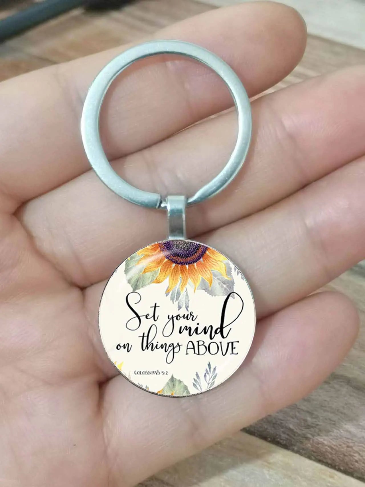 Keychain With The Bible Verse/Positive Message - 13 Styles