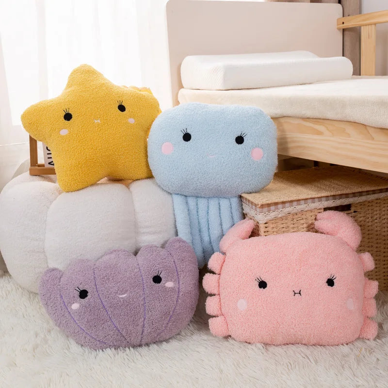 Cute Starfish/Octopus/Shell/Crab Plush Pillow Toy - 4 Styles