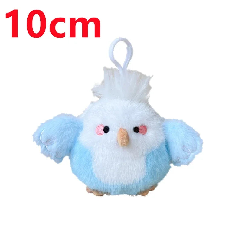 Cute Bird Plush Toys 18cm and Plush Keychains 10cm - Purple/Blue/Green/Black