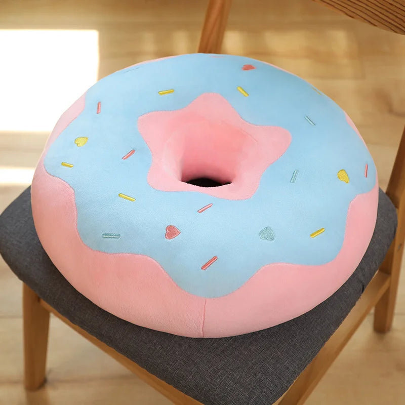 Donut Plush Pillow Toys 38/58cm - Blue/Brown/Pink/White