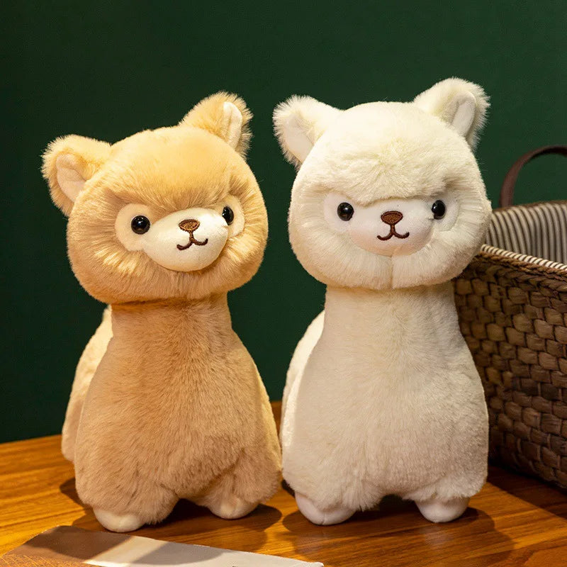 Cute Alpaca Plush Toys 23/30cm - White/Brown