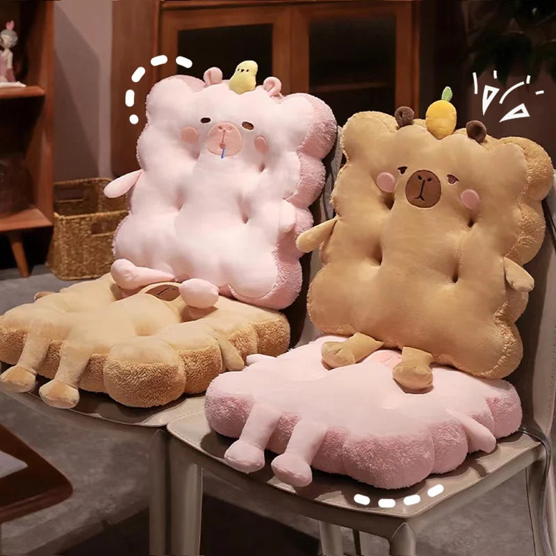 Cute Capybara Cushion Plush Toys 40cm - Brown/Pink