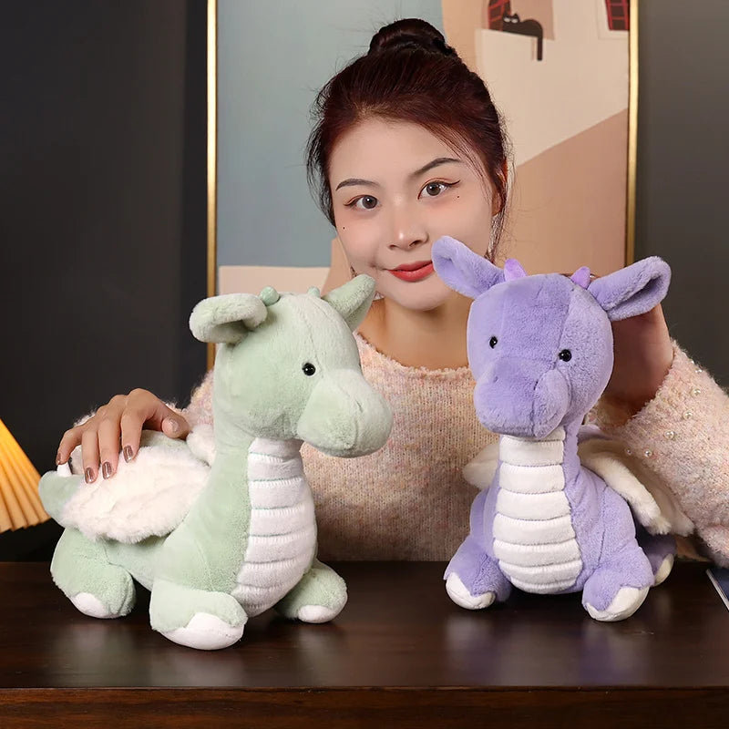 Cute Dragon Plush Toys 45cm Green Purple