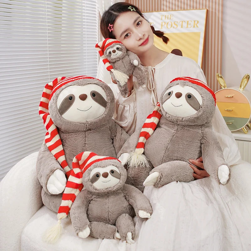 Cute Sloth WIth Hat Plush Toys 22/38/60/80cm