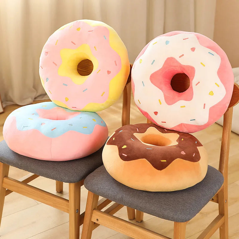 Donut Plush Pillow Toys 38/58cm - Blue/Brown/Pink/White