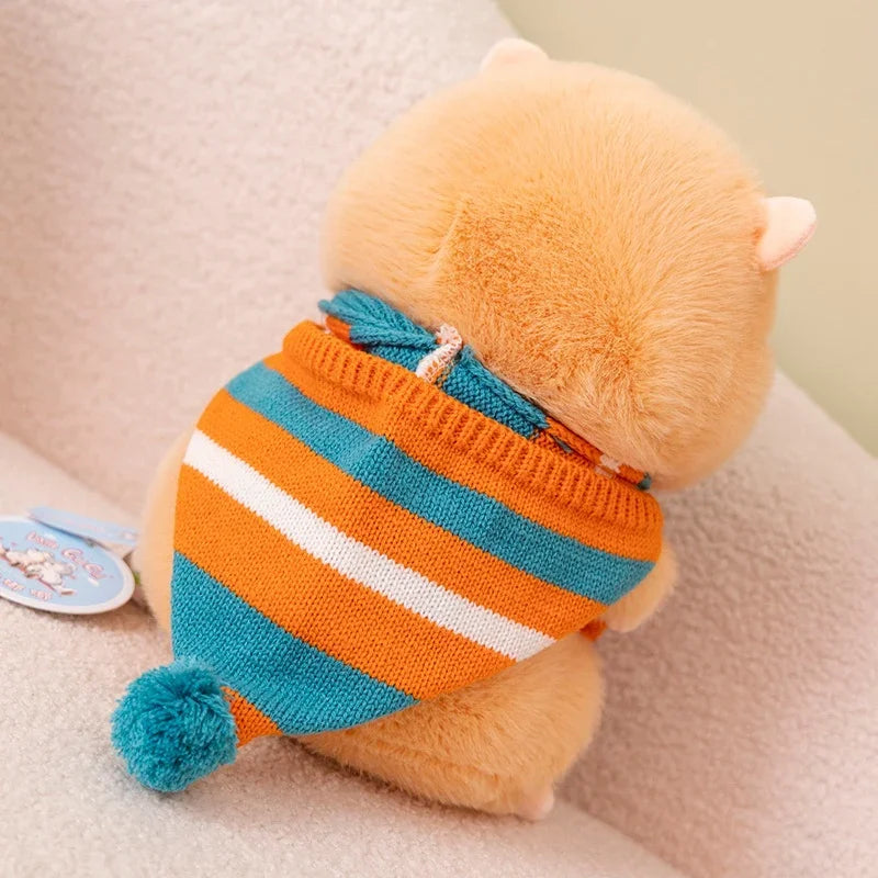 Cute/Kawaii Hamster With Beanie And Scarf Plush Toys 20/30cm - Grey/Brown