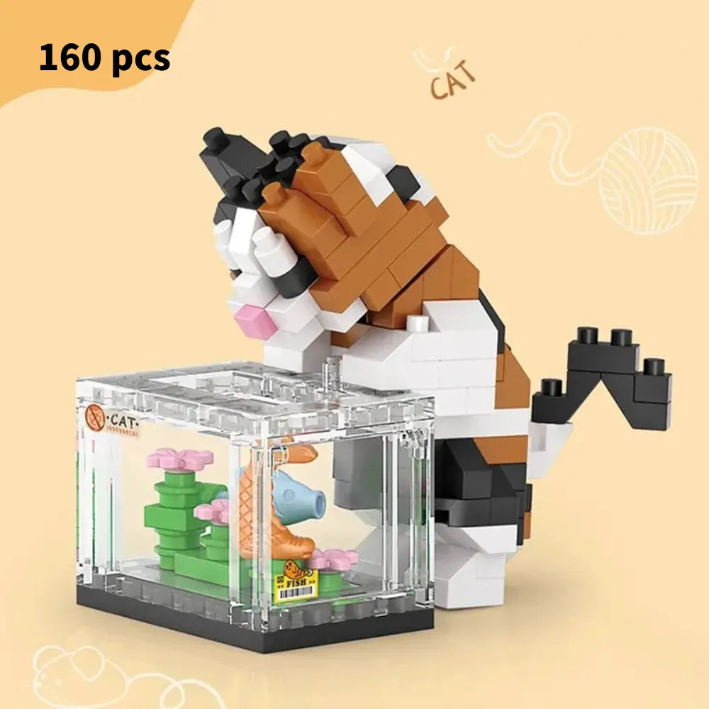 Cute Animal (Hamster/Dolphin/Dog/Cat/Chick/Rabbit/Penguin/Owl) Mini Building Blocks - 8 Styles