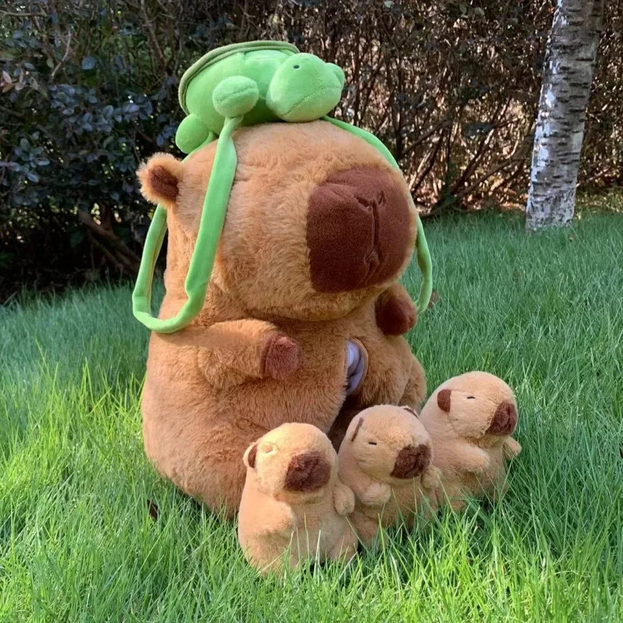 Capybara Mother With 4 Babies Plush Toys