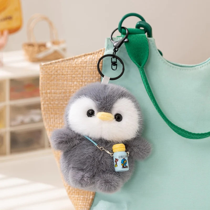 Cute Animal (Sloth/Capybara/Red Panda/Elephant/Penguin) Plush Keychain 12cm