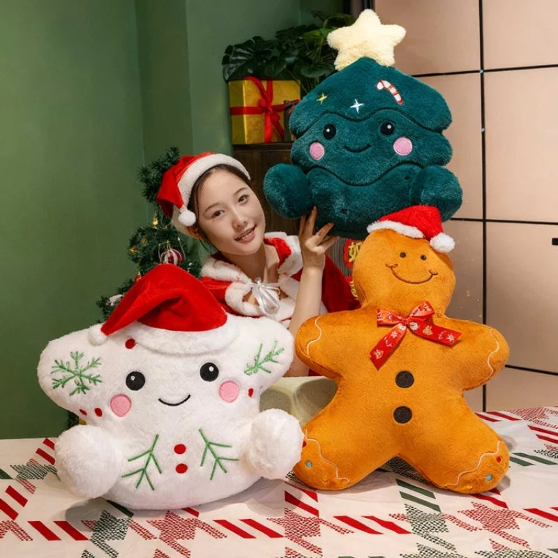 Christmas (Tree/Snowflake/Gingerbread Man) Plush Toys - 4 Styles