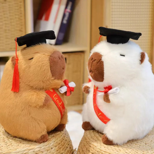 Cute Animal (Capybara/Owl) Graduation Plush Toys - 4 Styles