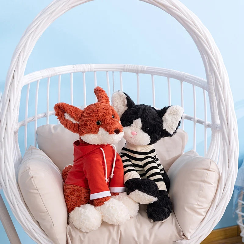 Cute Animal (Fox/Cat/Dog) With Clothes Plush Toys 23/32/50cm