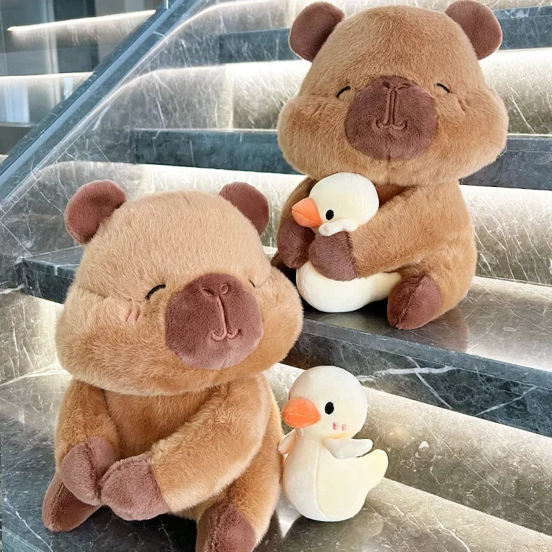 Cute Capybara With Duck Plush Toys 32cm