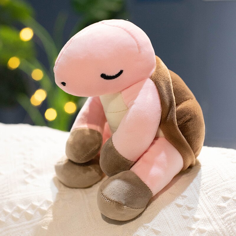 Cute Sleeping Turtle Plush Toys 18cm - Blue/Green/Pink/Purple