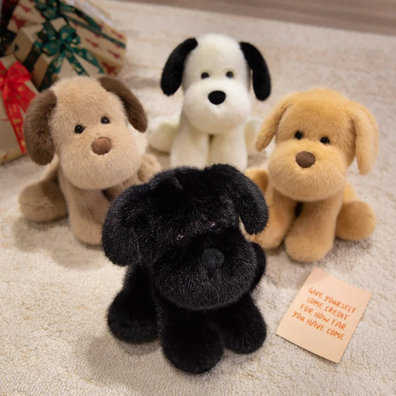 Cute Dog Plush Toys 25/35cm - Black/Brown/White/Yellow