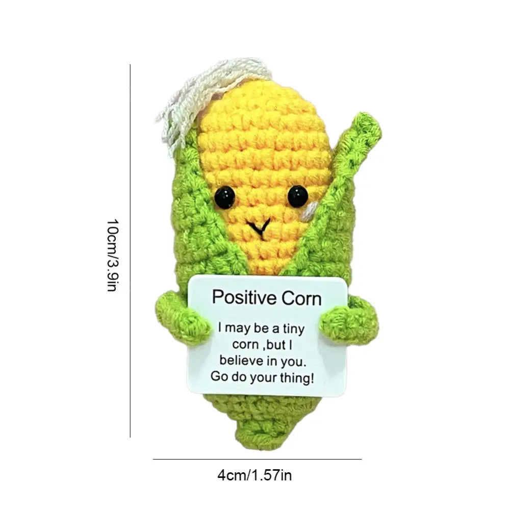 Handmade Knitted Corn/Pickle/Turtle/ Spring Onions(Scallion)/SunflowerWith Positive Message - 5 Styles