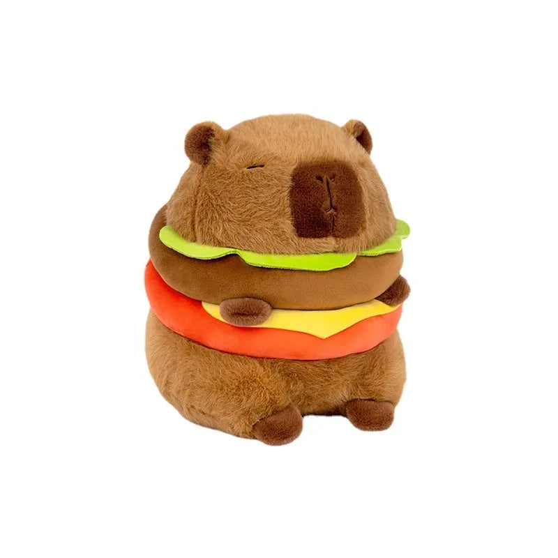 Funny Hamburger Capybara Plush Toys 20cm