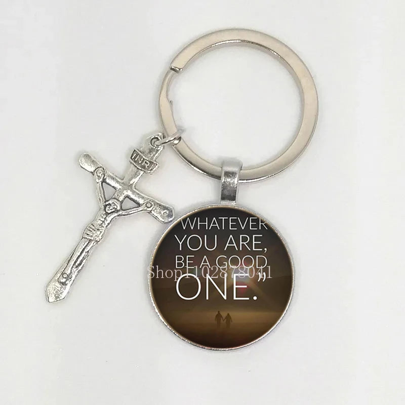 Keychain With The Bible Verse/Inspirational Message And Cross- 10 Styles