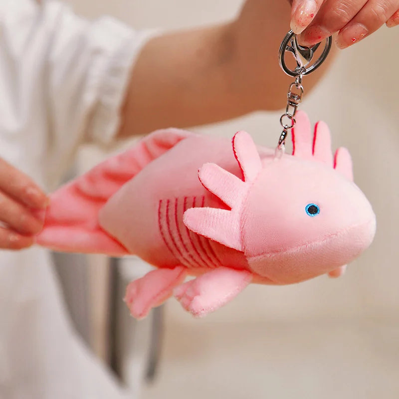 Cute Axolotl Plush Keychain 23cm - Black/Green/Blue/Yellow/Pink/Grey