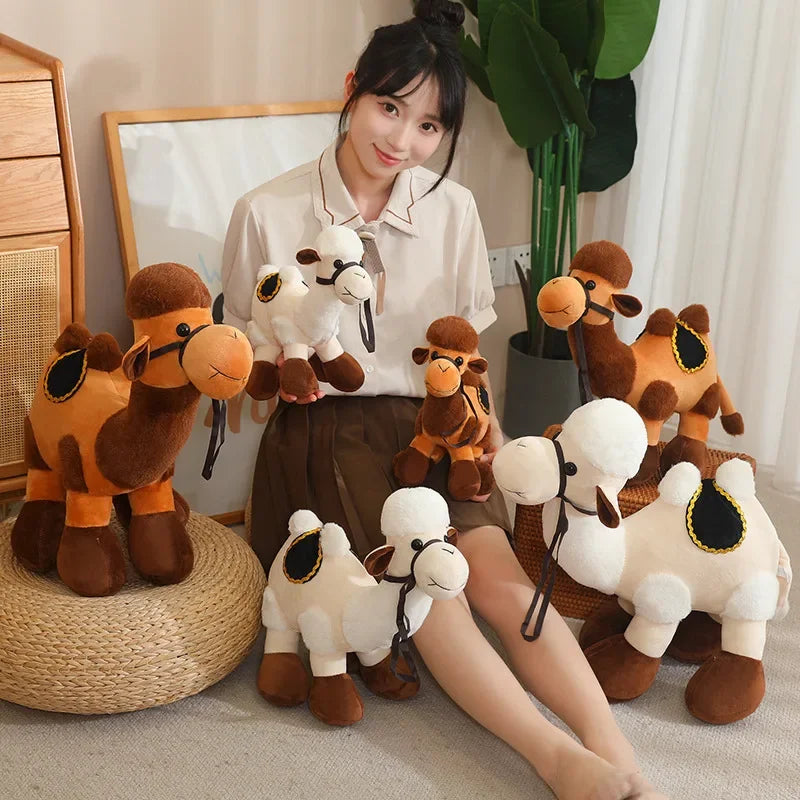  Cute Camel Plush Toys 30/40/50cm - Brown/White