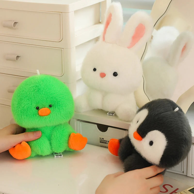 Sitting Animal Plush Toys 14cm - Cat/Duck/Penguin/Fox/Rabbit