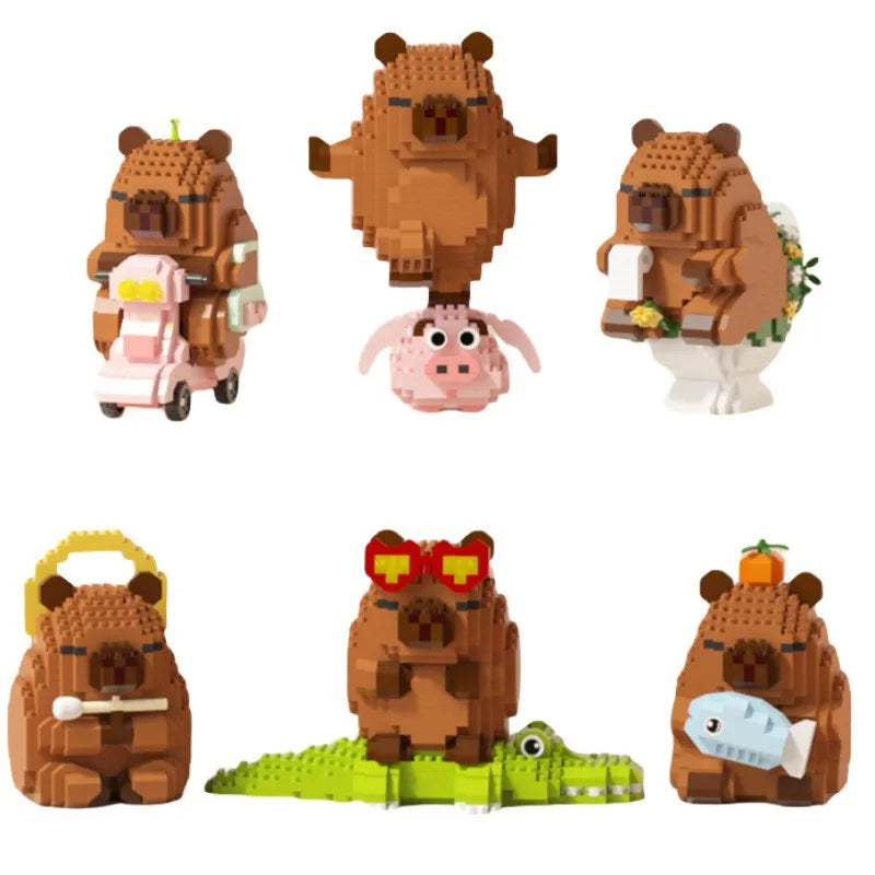 Capybara Mini Building Blocks - 6 Styles