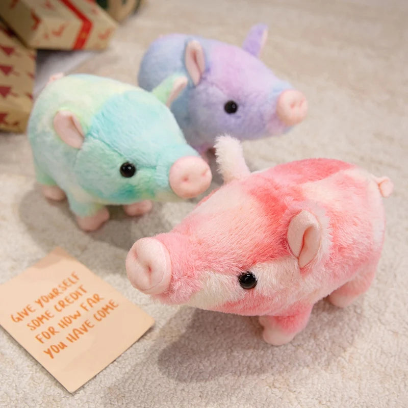 Cute Colorful Pig Plush Toys 23cm