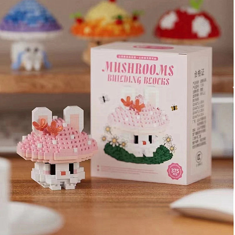 Cute Mushroom Mini Building Blocks - 6 Styles