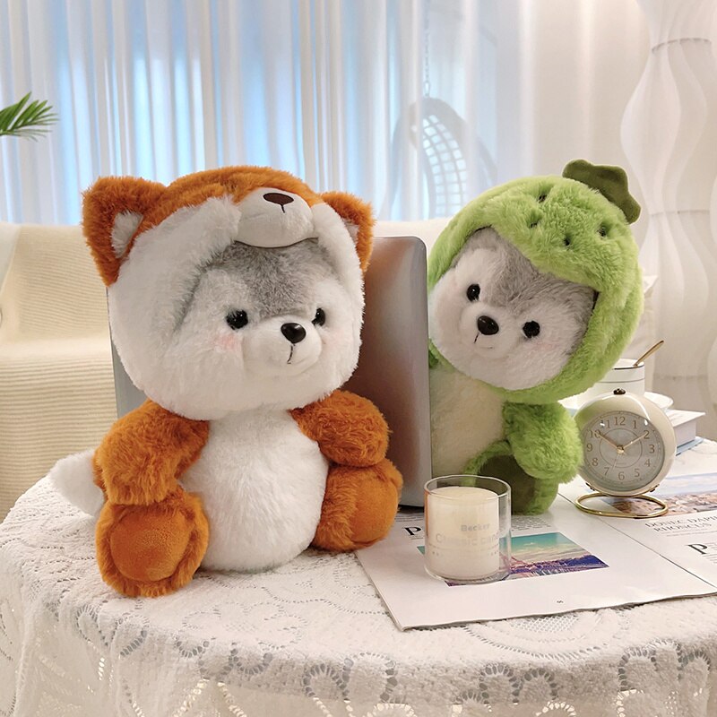 Cute Dog(Husky) Cosplay (Pig/Dinosaur/Koala/Fox) Plush Toys 20/30cm