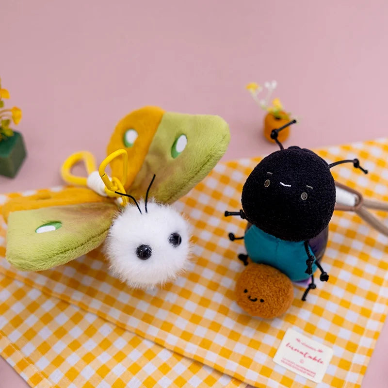 Cute Mini Bug/Insect Plush Keychain - Moth/Ant/Firefly/Mantis/Spider/Dug Beetle/Ladybug/Cockoach/Fly/Mosquito