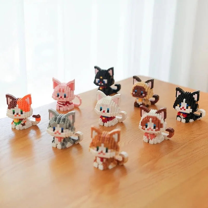 Cute Cat Mini Building Blocks - 9 Styles