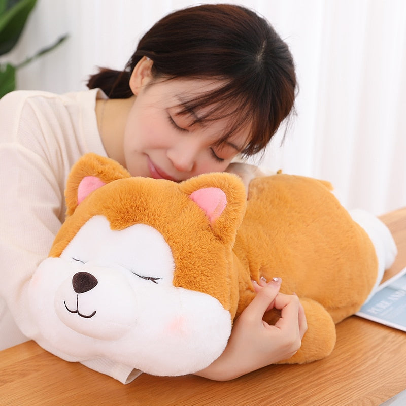 Lying Animal (Shiba Inu Dog/Pig/Panda) Pillow Plush Toys 30-60cm