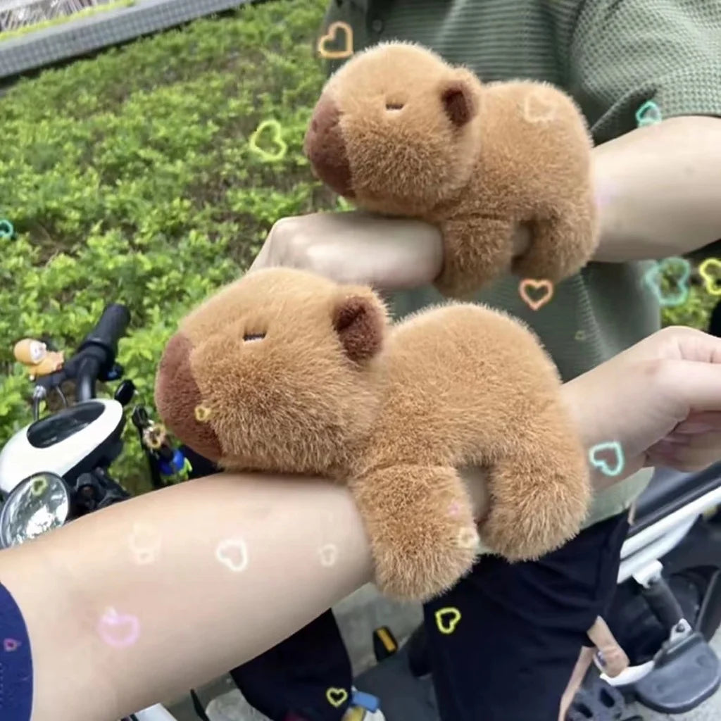 Cute Capybara Plush Slap Band Or Cute Capybara Plush Keychains - 2 Styles