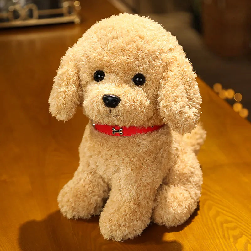 Cute Teddy Dog With/Without Hair Clip Plush Toys 22/28cm (Brown/White/Khaki ) - 6 Styles