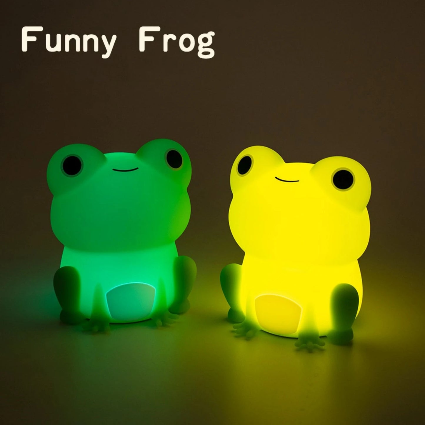 LED Night Light Frog Silicone Lamp