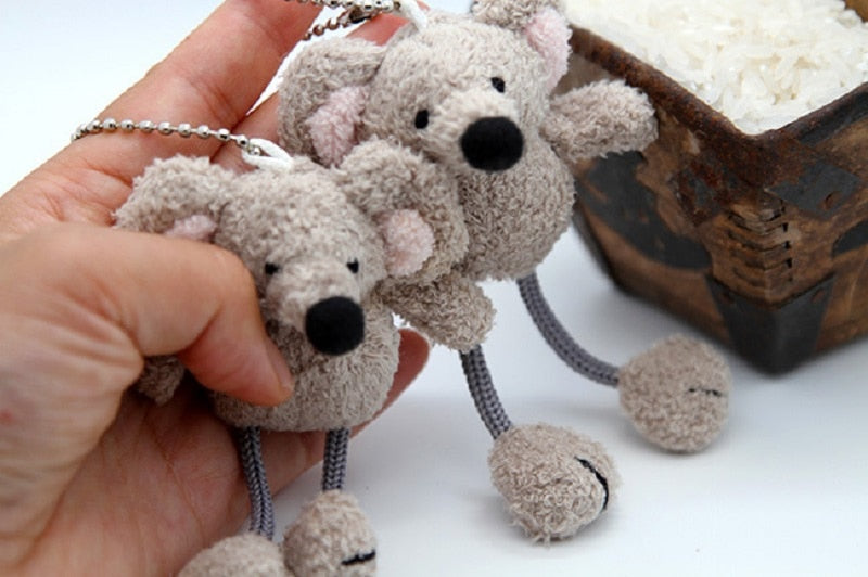 Cute Big Ears Mouse Plush Keychains 10cm