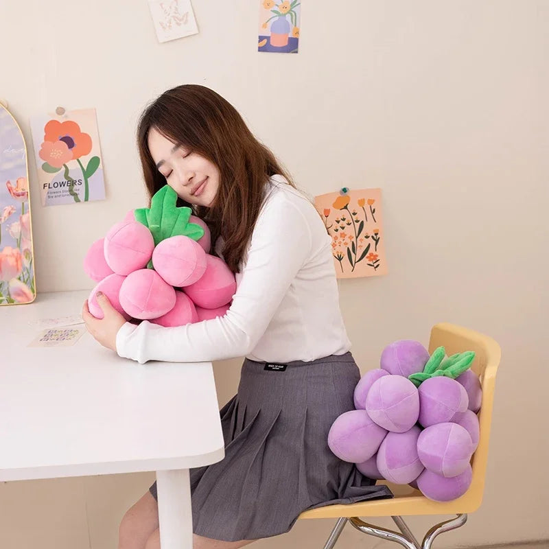 Cute Grape Pillow Plush Toys 22/35cm - Pink/Purple/Green/Red/White