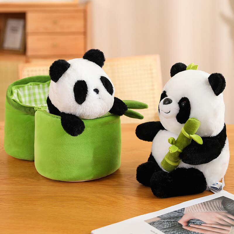 Panda and Bamboo Plush Toys 23cm