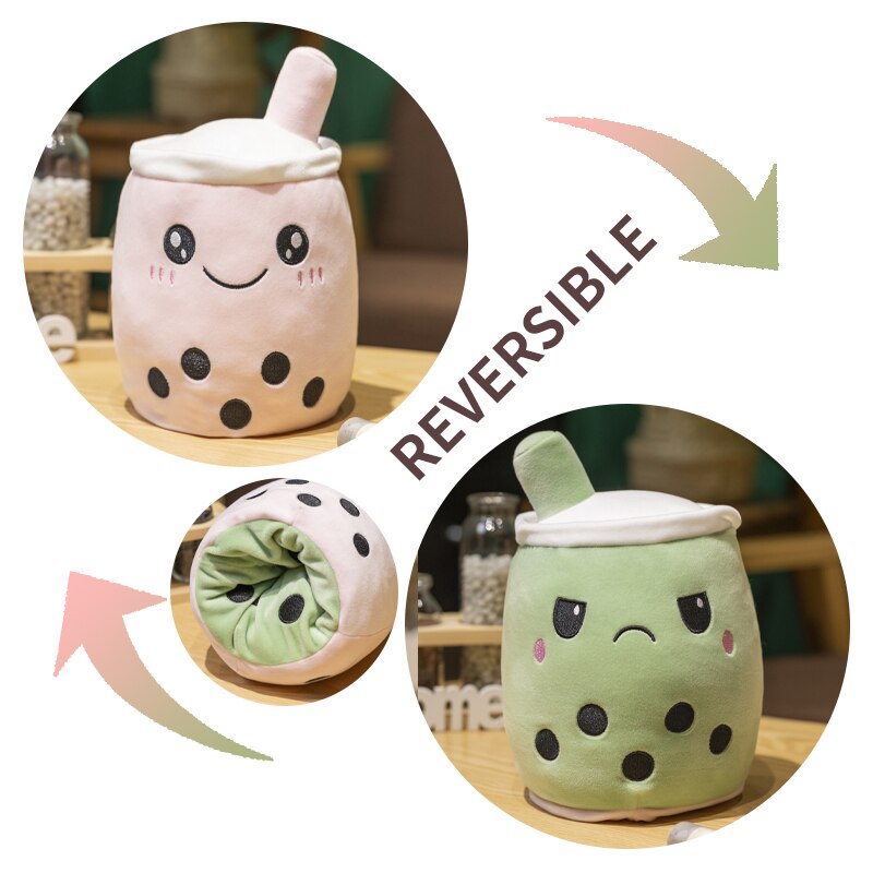 Reversible Bubble Milk Tea Plush Toys 15cm/25cm