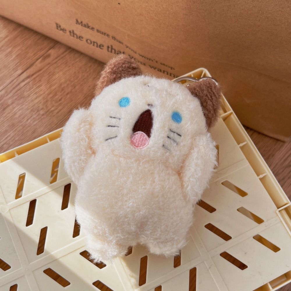 Animal (Rabbit/Bear/Cat/Dog) With Surprised Face Plush Keychains