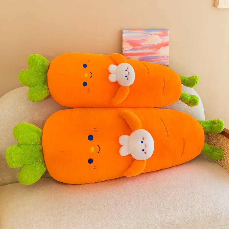 Cute Carrot with Rabbat  Plush Pillow Toys 65/80/95/115cm