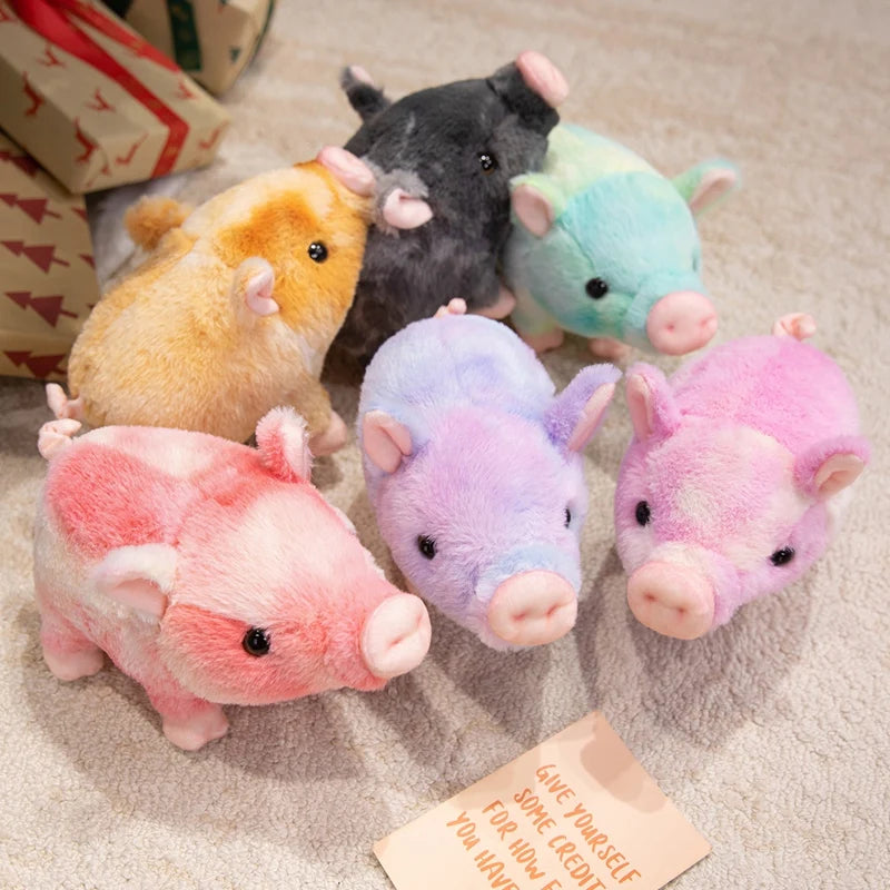 Cute Colorful Pig Plush Toys 23cm