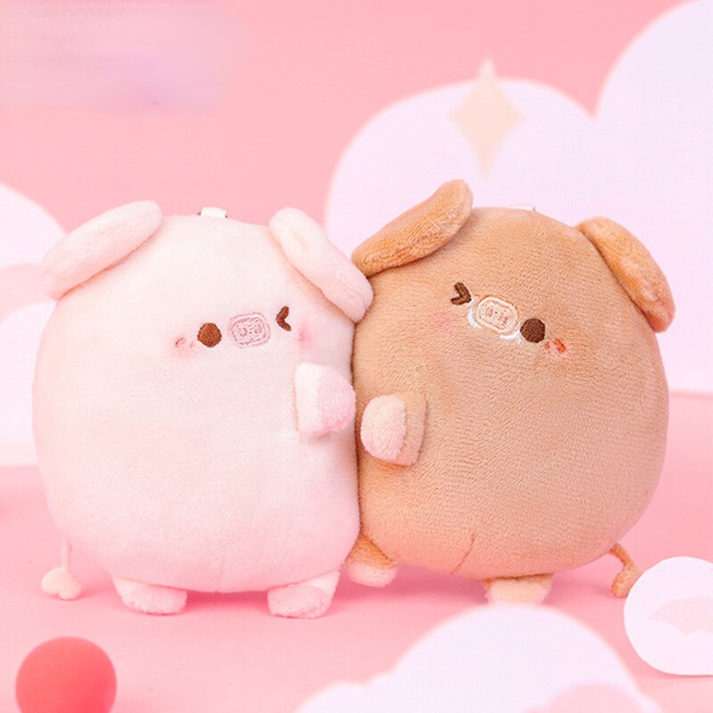 Magnetic Couple Pig Plush Keychains 2Pcs